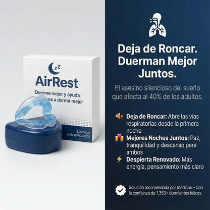 AirRest™ 2026 | Dispositivo Bucal  Anti-Ronquidos y Anti-Apnea del Sueño