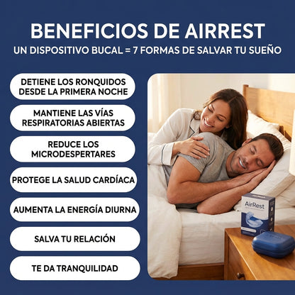 AirRest™ 2026 | Dispositivo Bucal  Anti-Ronquidos y Anti-Apnea del Sueño